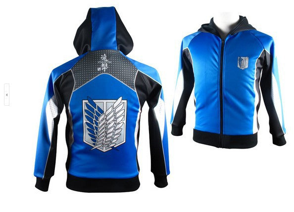 2014 New Free Shipping Attack on Titan Cosplay Cotton Hoodies Coat cool Sweatshirts Anime Game Products