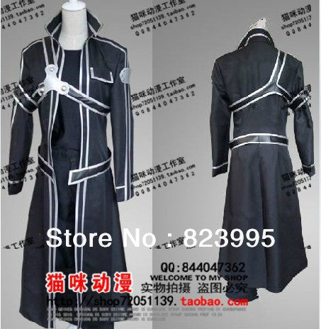 Custom clothes    Sword Art Online  Kirito Cosplay clothes  Send belts  chest protector