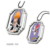 Details About Popular Japanese Anime Bleach Rotatable Metal Necklaces Double Sided Turn Card Cartoon Jewelry Pendant