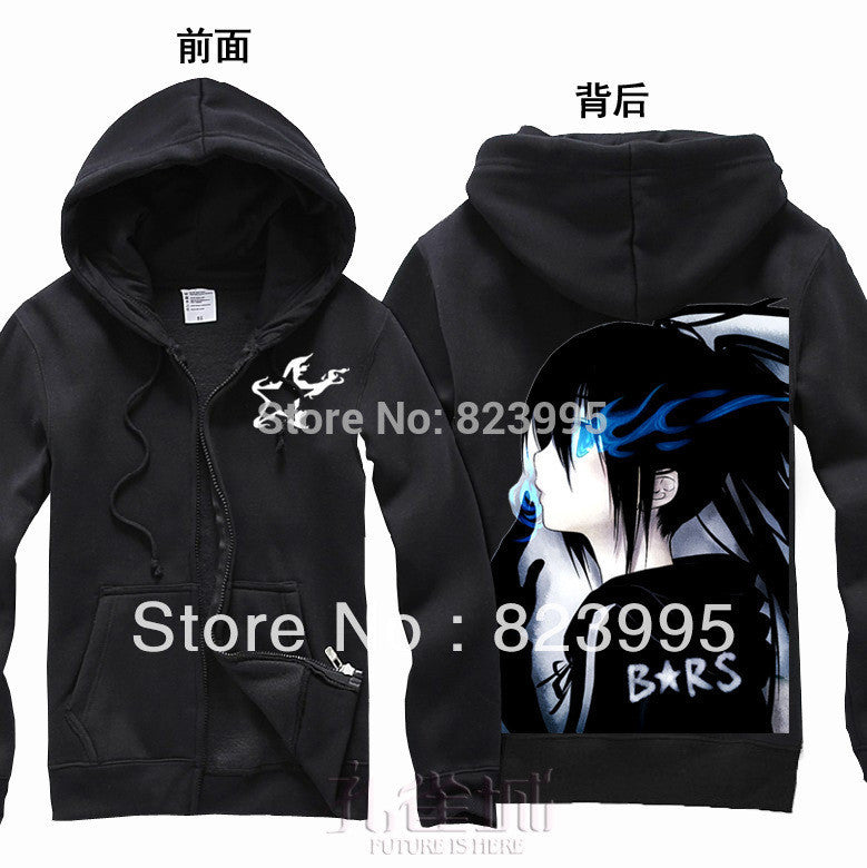 Free Shipping Anime Black rock shooter  Hooded Sweatshirt Cosplay Hoodie Costumes  High quality