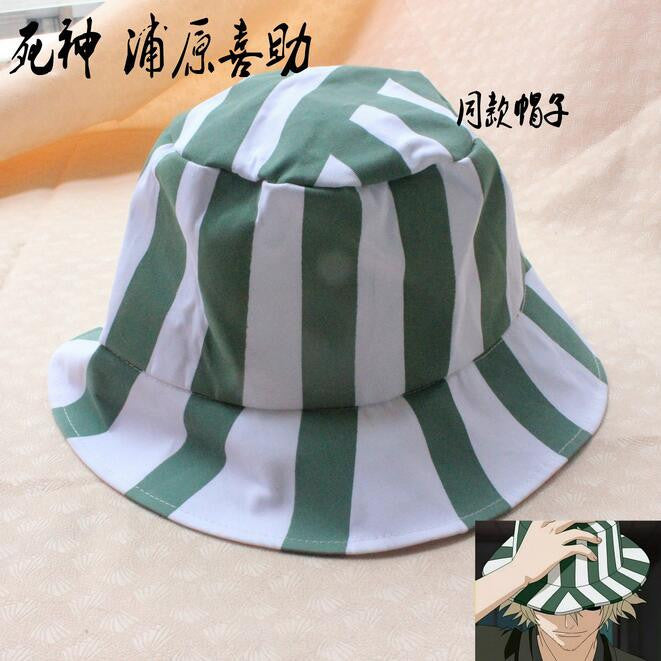 HOT Anime BLEACH UraharaKisuke Cosplay Hat Stripe Watermelon Cap Cartoon Clothing Accessories