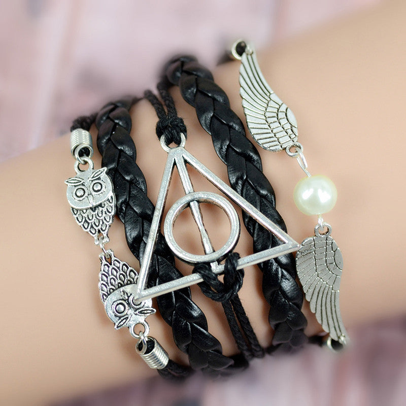 2015 Hot popular Harry Potter series of retro Woven Bracelet