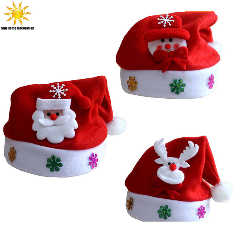 Santa Snowman Reindeer Kids Christmas Hat Christmas Gifts For Children Mew Year Gift